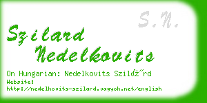 szilard nedelkovits business card